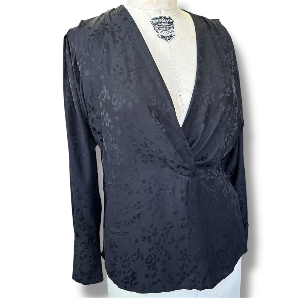 IRO Iro Melle Wrap Effect black blouse